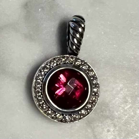 David Yurman Pink Tourmaline Petite Cerise Pendant 🖤 - Picture 4 of 4